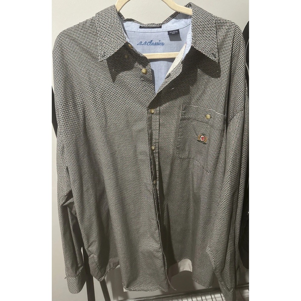 B.B. Classics Shirt Men's Sz XXL Pure Cotton Long Sleeve Button Up